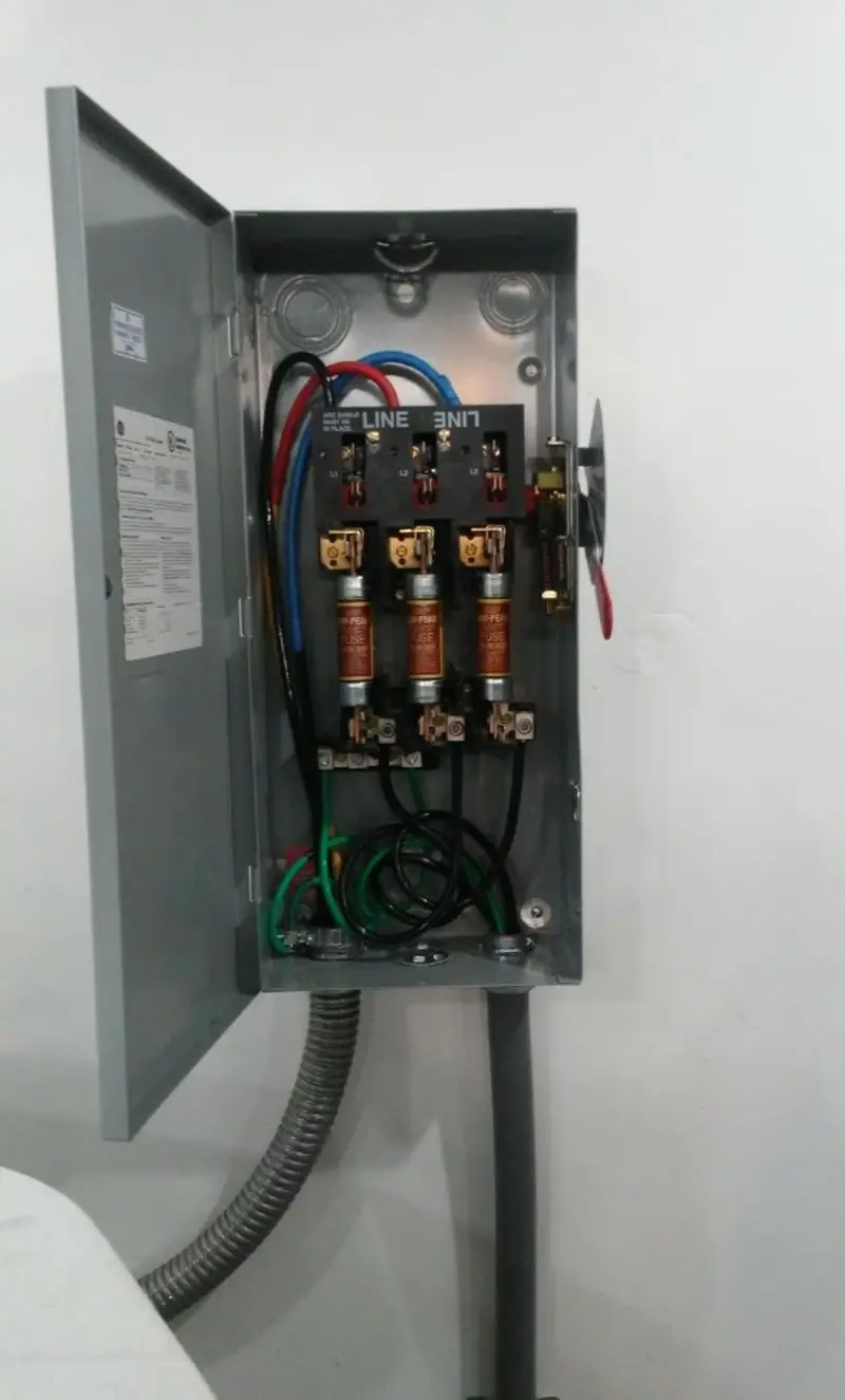 Three-phase disconnect switch installed for Electrical Wiring & Rewiring in Demopolis